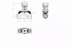 Robinet D'équilibrage OVENTROP Hycocon VTZ - PN 16 DN 20, Rp ¾ F, Avec Prises De Pression Et Robinets De Vidange - 1061706