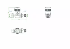 Robinet Thermostatique OVENTROP AV 9 ⅜ DN 10, PN 10, Modèle Droit - 1183803