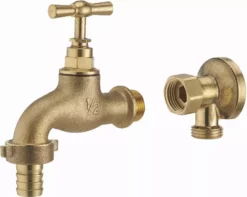 Kit Robinet De Puisage M1/2' (15x21) Nez NOYON & THIEBAULT - Ø 15 Mm + Applique Laiton Brut M1/2' (15x21) Femelle écrou Libre F1/2' (15x21) - 803787