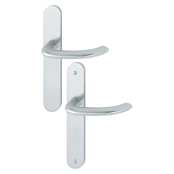 Ensemble Sur Plaque Fondue Marseille 1138/300M HOPPE Argent F1 - Bec De Cane - 3303031