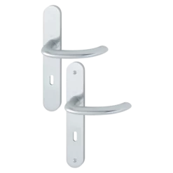 Ensemble Sur Plaque Fondue Marseille 1138/300M HOPPE Argent F1 - Clé L - 3303074