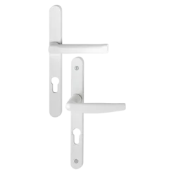 Ensemble De Porte-fenêtre Plaque étroite Atlanta 113KH/300LMSGL/1530 HOPPE Saillie Réduite 195mm Blanc 9010 Clé I Entr.92 C.8 - ép.78/87 - 3464556