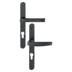Ensemble De Porte-fenêtre Plaque étroite Atlanta 113KH/300LMSGL/1530 HOPPE Saillie Réduite 195mm Noir 9714 Clé I Entr.92 C.8 - ép.78/87 - 3401109