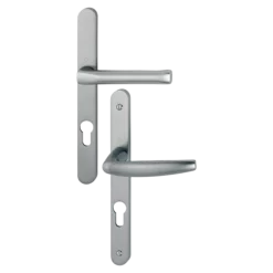 Ensemble De Porte-fenêtre Plaque étroite Atlanta 113KH/300LMSGL/1530 HOPPE Saillie Réduite 195mm Asp.inox F9 Clé I Entr.92 C.8 - ép.78/87 - 3304499