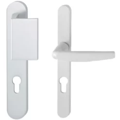 Ensemble De Porte Palière Plaque étroite Aileron Atlanta HOPPE 554/3346/1530 Blanc 9010 - Clé I - Entr.8/92 67/72 - C.8 - 3096095