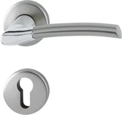 Ensemble Bergen Sur Rosace Clé I HOPPE F49/F9 Laiton Chromé/aluminium Aspect Inox - 2811771