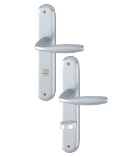 Ensemble De Porte Sur Plaque New York WC Aspect Inox F9 - 1810/300M - Entr.195mm - 3282277 1 Ensemble De Porte Sur Plaque New York WC Aspect Inox F9 - 1810/300M - Entr.195mm - 3282277