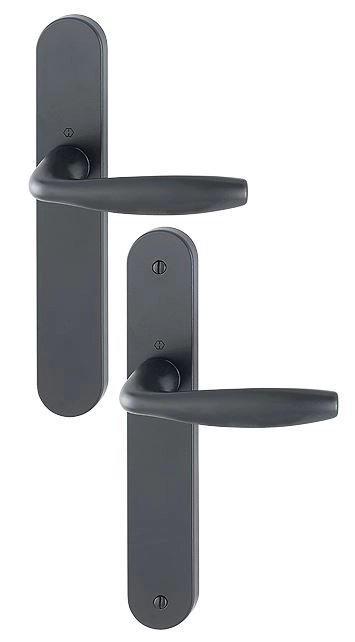 Paire De Béquilles Sur Grande Plaque New York HOPPE 1810/300M Noir Mat - Bec De Cane - 11803873 2 Paire De Béquilles Sur Grande Plaque New York HOPPE 1810/300M Noir Mat - Bec De Cane - 11803873 – Image 2