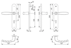 Paire De Béquilles Sur Grande Plaque New York HOPPE - 1810/300M -BOSTITCH Boutique CFG93035 4