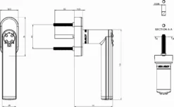 0820055 Ens A Code Handle Sur Rosace Chromé Gamme Velours 4320 Gauche -BOSTITCH Boutique CSA20098 3