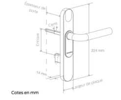 Plaque Béquille Smarthandle Mifare C7 SIMONSVOSS - SHAS07C001AA13.ZK.G2