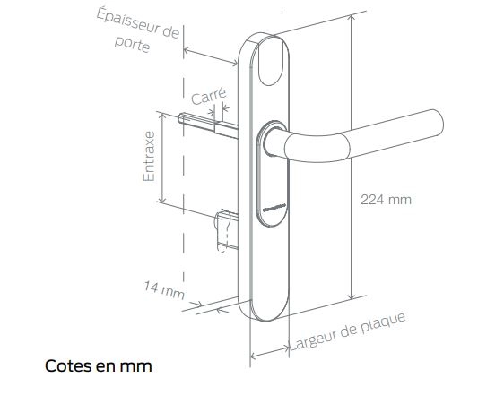 Plaque Béquille Smarthandle Mifare C7 SIMONSVOSS - SHAS07C001AA13.ZK.G2 1 Plaque Béquille Smarthandle Mifare C7 SIMONSVOSS - SHAS07C001AA13.ZK.G2