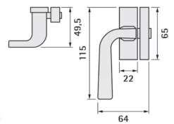 Levier Gauche 1911 Avec Gâche à Plat BEZAULT - 0099604
