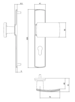 Ensemble Palière 525 Scult Clé I BEZAULT Entraxe 165 Mm Platine - 204406