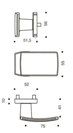 Ensemble Palière 525 Sur Rosace Scult Bec De Cane BEZAULT Diamant Noir - 204418