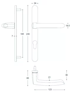 Ensemble Sur Plaque étroite 24 Mm Scult Clé I BEZAULT Platine - 204426