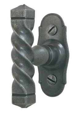 Bouton Sur Platine Armorique BRIONNE Fer Patiné - Vis 5x35 Carré 7x65 Mm - 1070200SP