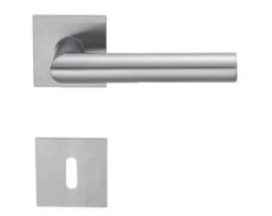 Paire Bequille/rosace Plate Autocollante Carree Cle L 7mm/35-45mm Amsterdam Inox F69 3478448