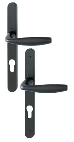 Ensemble De Porte Sur Plaque étroite New-York 1810RH/300LMSGL/1810 HOPPE Noir Mat PZ70 - 3944808