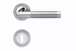 Ensemble Béquille Sur Rosace Clé L BE700A KARCHER DESIGN Inox Poli Satiné - BE700A-BB0-73