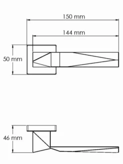 Ensemble Sur Rosace Carré Clé L Amersham BRIONNE Nickelé Satiné - 42367
