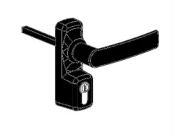 Manoeuvre Extérieur Oltre Sans Cylindre FAPIM - Noir 9005 - 8568B/37