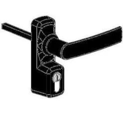 Manoeuvre Extérieur Oltre à Cylindre Démontable Noir 9005 FAPIM Livré Sans Cylindre - 8568BS_37
