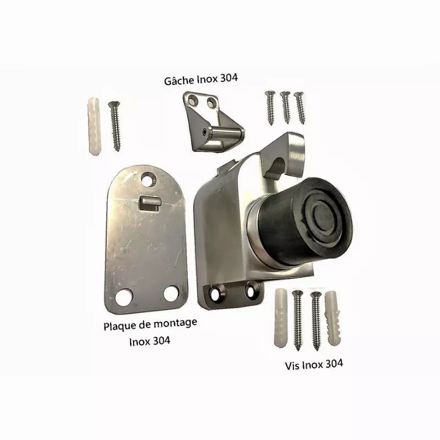 Butoir Mural Inox De Porte BLINDOMAX à Crochet - 813 1 Butoir Mural Inox De Porte BLINDOMAX à Crochet - 813