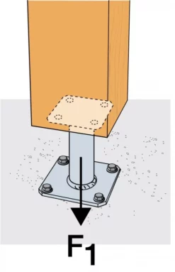 Pied De Poteau Réglable PB Ht.40 à 100 SIMPSON - PPB80G -BOSTITCH Boutique SAA40006 3