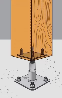 Pied De Poteau Réglable "prêt-à-fixer" SIMPSON - Kit Complet Avec Fixations - KIT FIX APB100 5 Pied De Poteau Réglable "prêt-à-fixer" SIMPSON - Kit Complet Avec Fixations - KIT FIX APB100 -BOSTITCH Boutique SAA40012 3