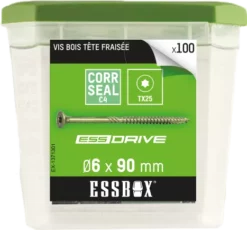 Vis ESSBOX SCELL-IT à Bois - Ø6 Mm X 90 Mm - Boite De 100 - EX-1371301