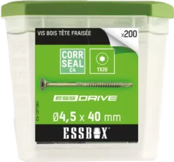 Vis ESSBOX SCELL-IT à Bois - Ø4,5 Mm X 40 Mm - Boite De 200 - EX-1371061
