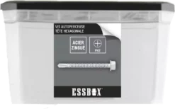 Vis ESSBOX SCELL-IT Autoperceuse - Zingué Blanc - Tête Hexagonale - Ø5,5 Mm X 32 Mm - Boite De 250 - EX-94704155032