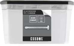 Vis ESSBOX SCELL-IT Autoperceuse - Zingué Blanc - Tête Cylindrique - Empreinte PH - Ø4,8 Mm X 50 Mm - Boite De 250 - EX-94702148050
