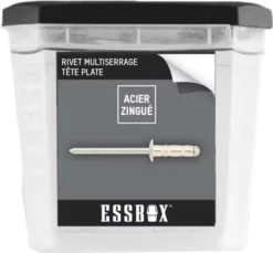 Rivets Standards ESSBOX SCELL-IT Alu/Acier - Tête Plate - Ø4,8 Mm X 20 Mm - Boite De 250 - EX-9445124820