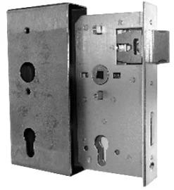 Serrure Réversible à Cylindre Demi-tour + Boitier 40x185x90mm Têtière 33mm GAH ALBERTS - 413422