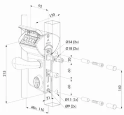 Serrure à Code Mécanique LOCINOX Pour Portail Battant - LMKQ 4040 V2L ZILV -BOSTITCH Boutique SNA60050 6