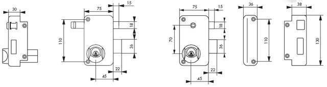 Serrure De Sûreté Verticale 75x130 Mm Noir à Fouillot C7 THIRARD - Cylindre Ø23x45 Mm - Droite - 000136 1 Serrure De Sûreté Verticale 75x130 Mm Noir à Fouillot C7 THIRARD - Cylindre Ø23x45 Mm - Droite - 000136