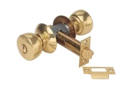 Serrure Tubulaire Laiton V6500 P1SJ VACHETTE à Condamnation Axe 63.5mm - Forme Standard Rosace J -19244000