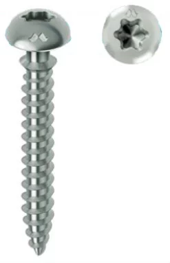 Vis MUSTAD Framex Pour PVC - Tête Fraisée Réduite Torx - Ø6x70 Mm - Boite De 100 - Chromiting - SP305A600700C8C