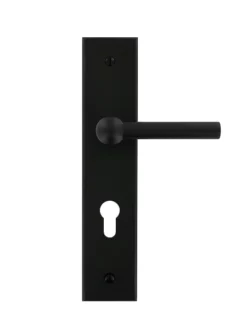 Ensemble Sur Plaque Chemin De Fer Noir BRIONNE 195mm Clé I - V.1015442NR