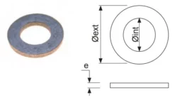 Rondelles Larges Galvanisées Ø40x18x3 L16 - Boite De 100 - 02LG16