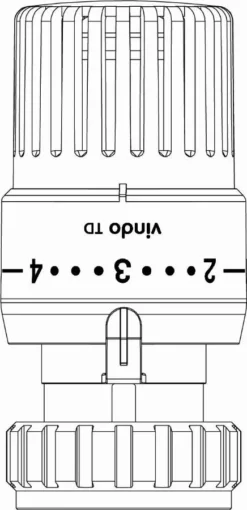 Thermostat Vindo TH OVENTROP - 7-28 °C, 0 * 1-5 - Bulbe Liquide, Modèle Blanc - 1013076