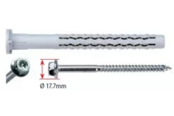 Cheville Longue Nylon Universelle GX-L G&B + Vis Zing Tête Hexa - 970