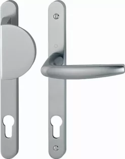 Ensemble De Porte Palière Atlanta 554/300LMSGL/1530 HOPPE Plaque étroite Argent F9 Clé I - Entr.70 ép.68/77 - 3891734